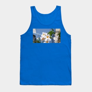 Paris Rue Cremieux White Flowers Tank Top